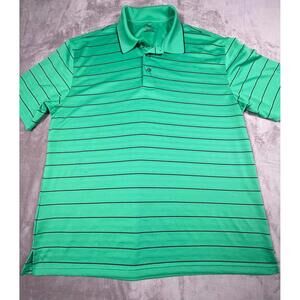 PGA TOUR Men's Polo Shirt - XXLarge - Green Striped